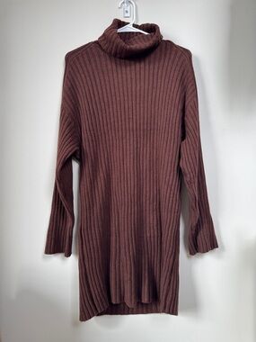 Brown sweater dress